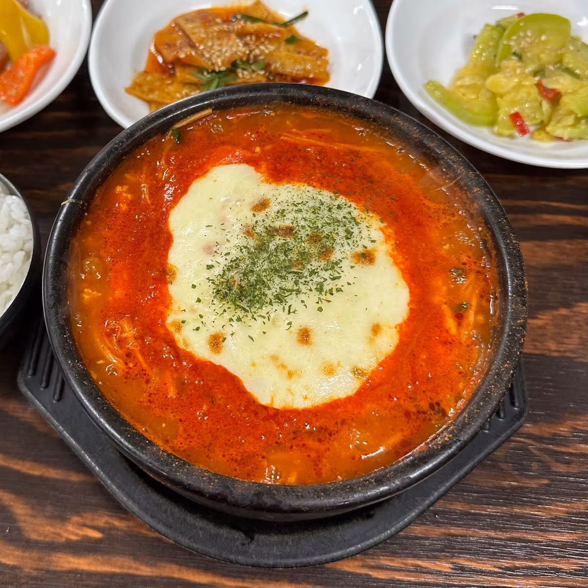 Choi Il-sun’s cheese, chewy-noodle and soft-tofu dish.