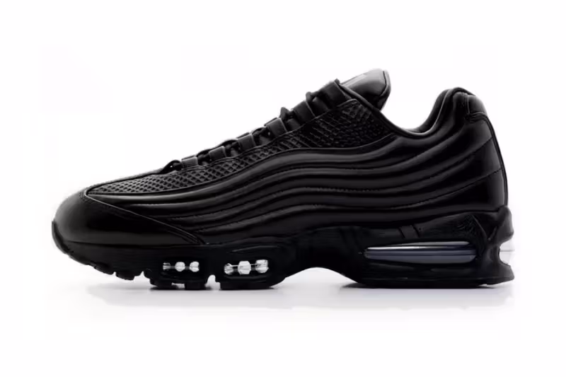 ชั้นหนังดำด้านข้าง Air Max 95 Lux