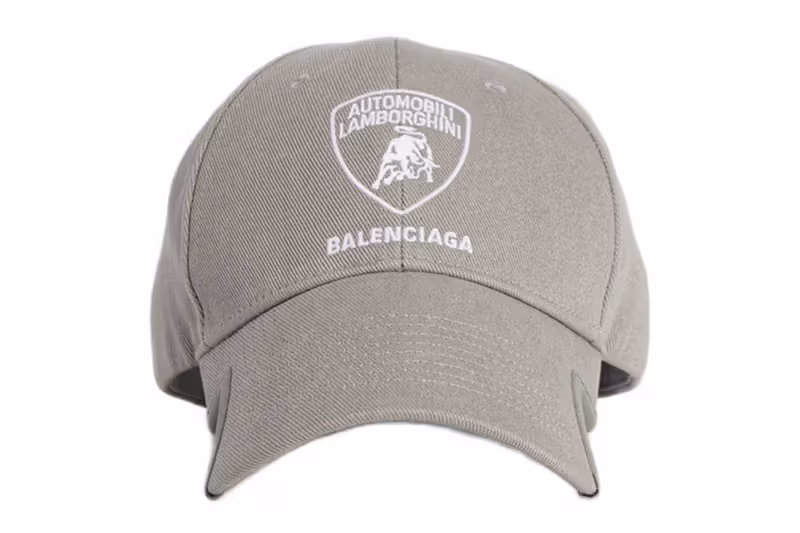 Gray Balenciaga Lamborghini shield cap