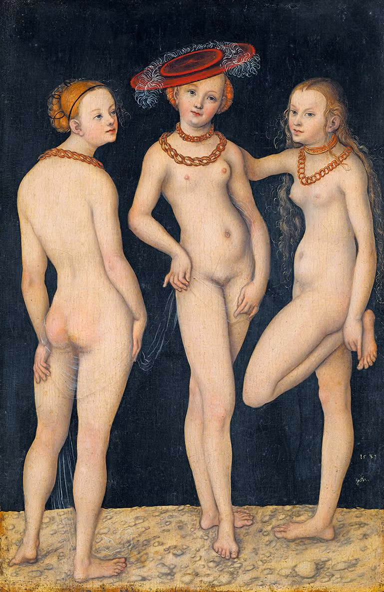 루카스 크라나흐 1세의 1531년 삼미신(The Three Graces).