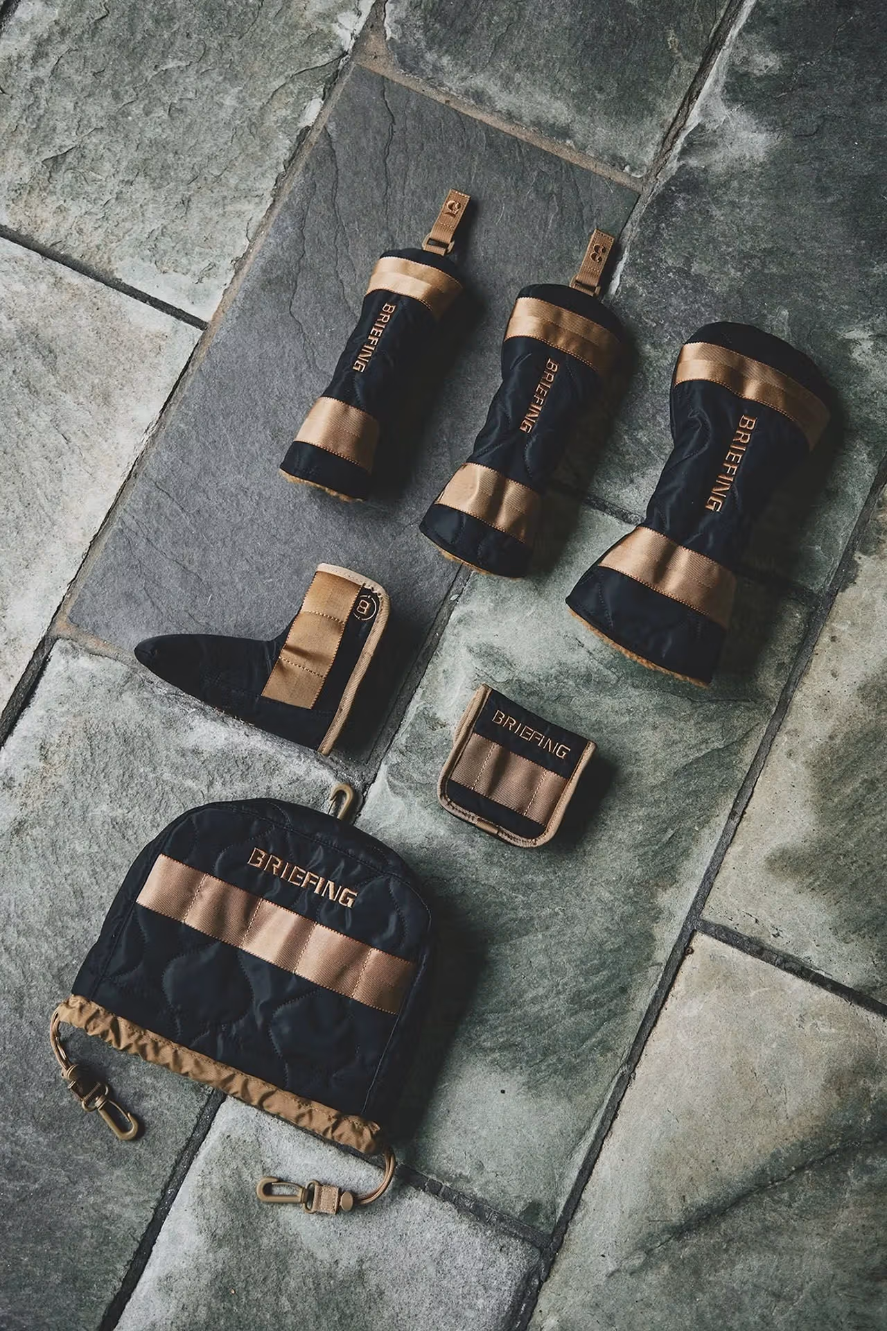MIL club covers and accessories flat lay
