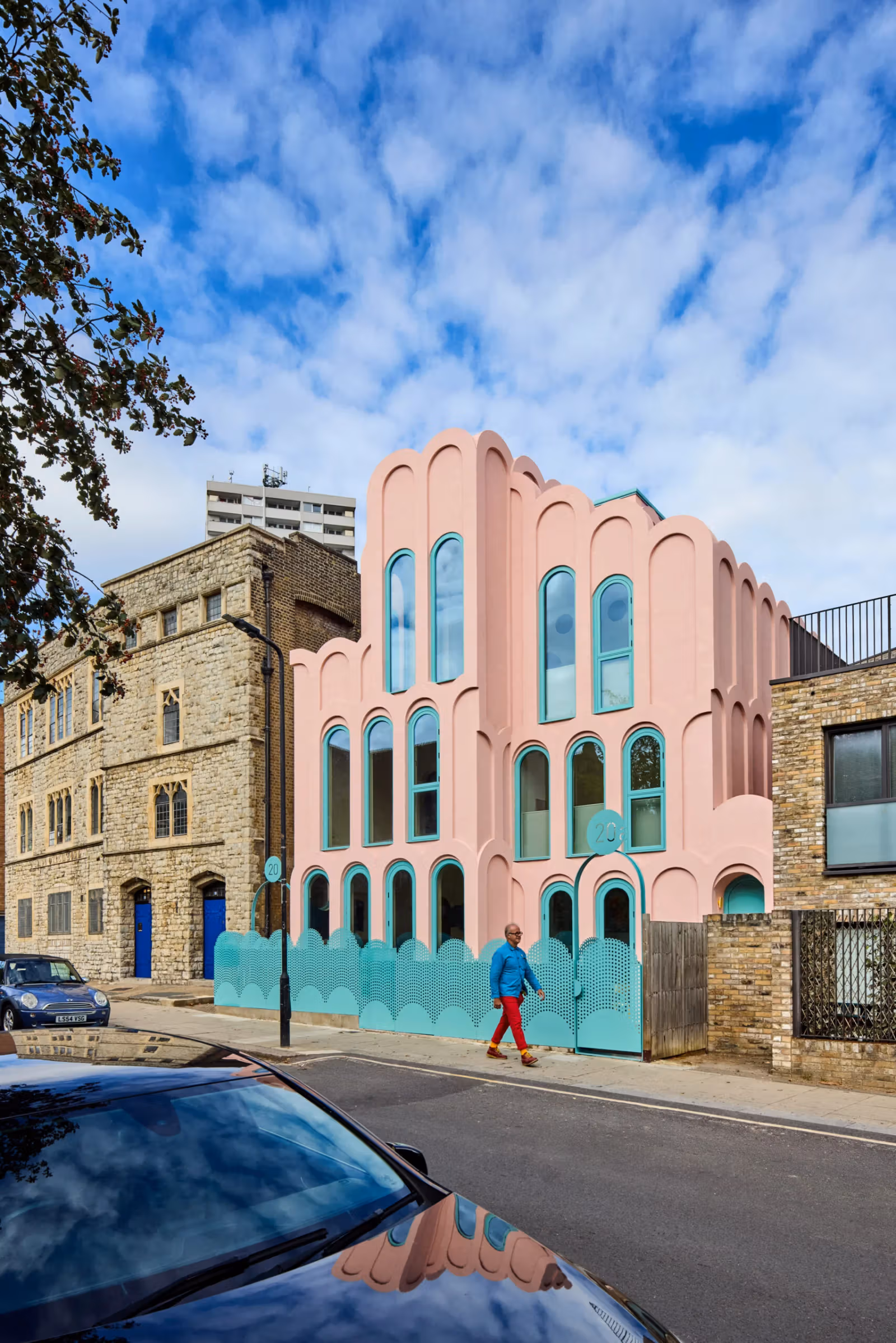 Cloud House Brings Pink Arches to London, with Two Different Homes