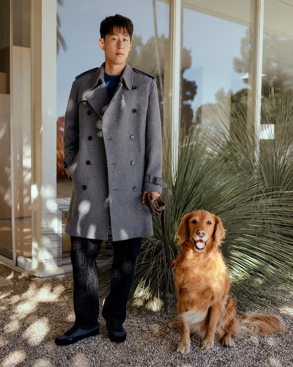 Son Heung-min and Bright’s Burberry looks in LA: different rhythms in coats, quilting and checks