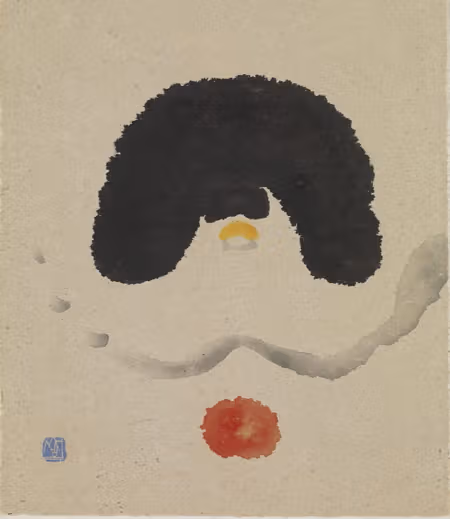 서세옥 ‘남향집’, 1977년, 종이에 먹과 색. 작품 이미지.