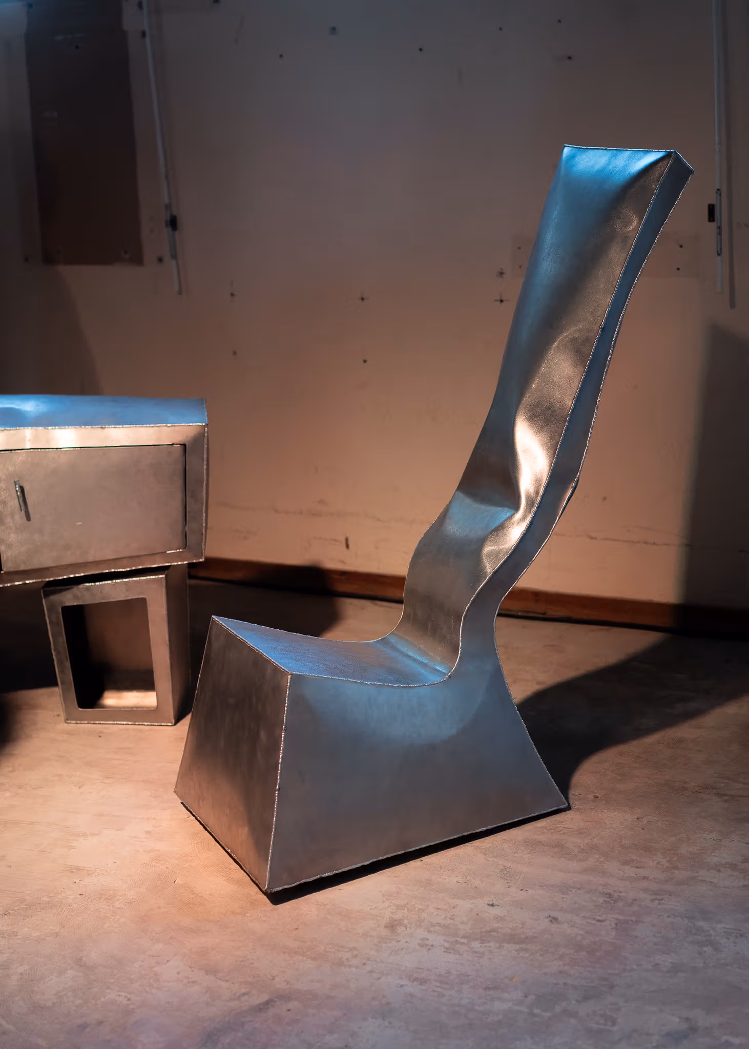 Chair-shaped work at the Design Academy Eindhoven graduation show