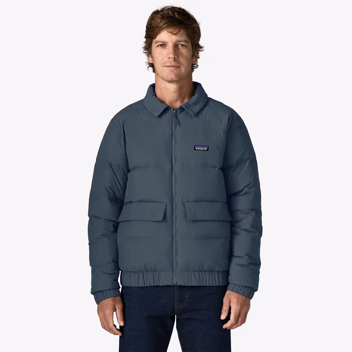 Model wearing Sisar Down Jacket from the front
