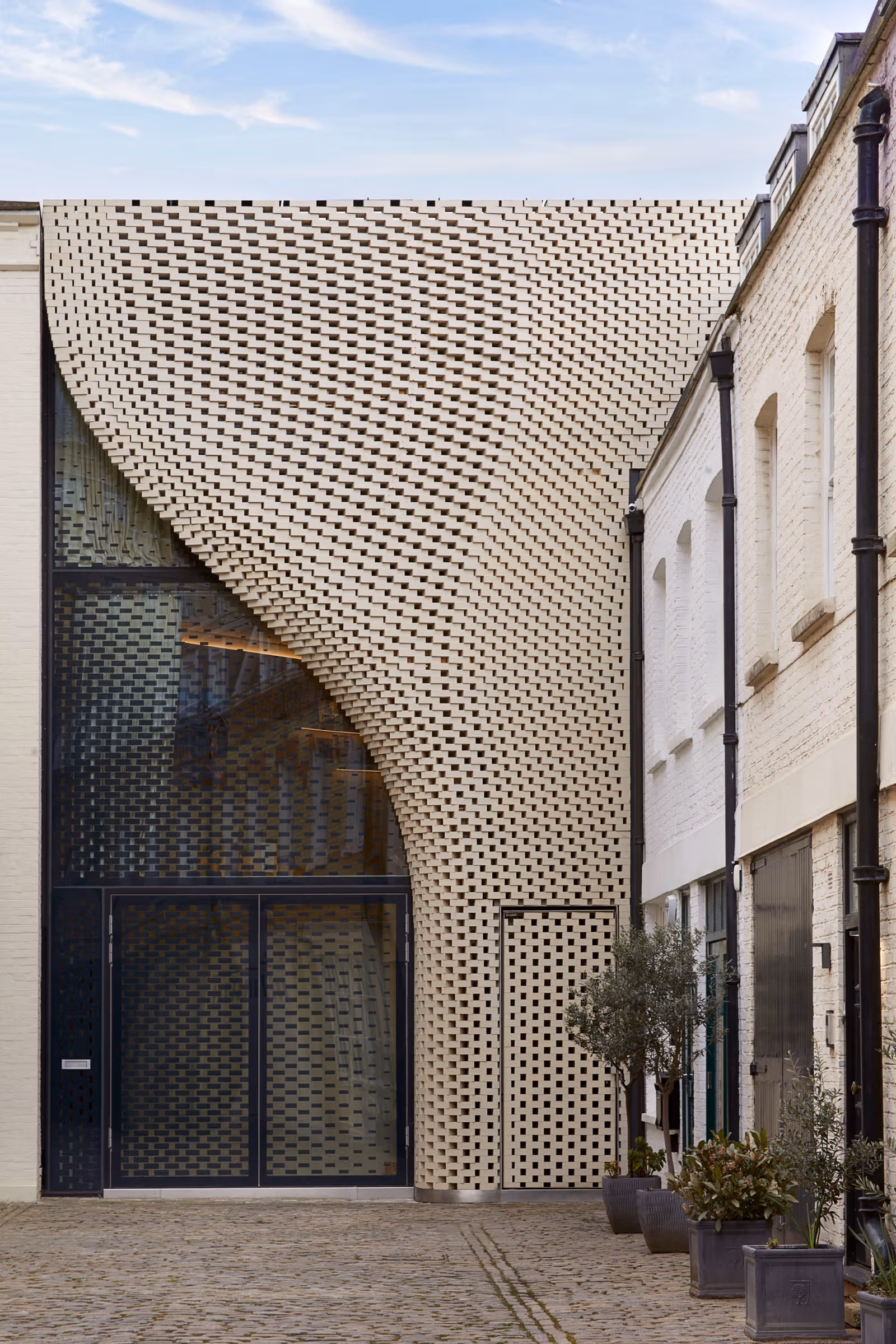 Street view of the Grosvenor Crescent Mews house in London
