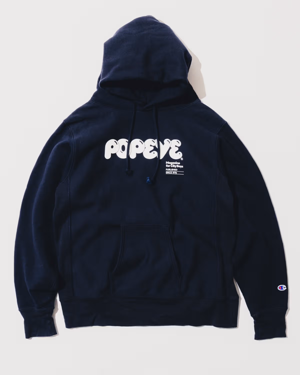 Champion POPEYE BEAMSネイビーフーディ