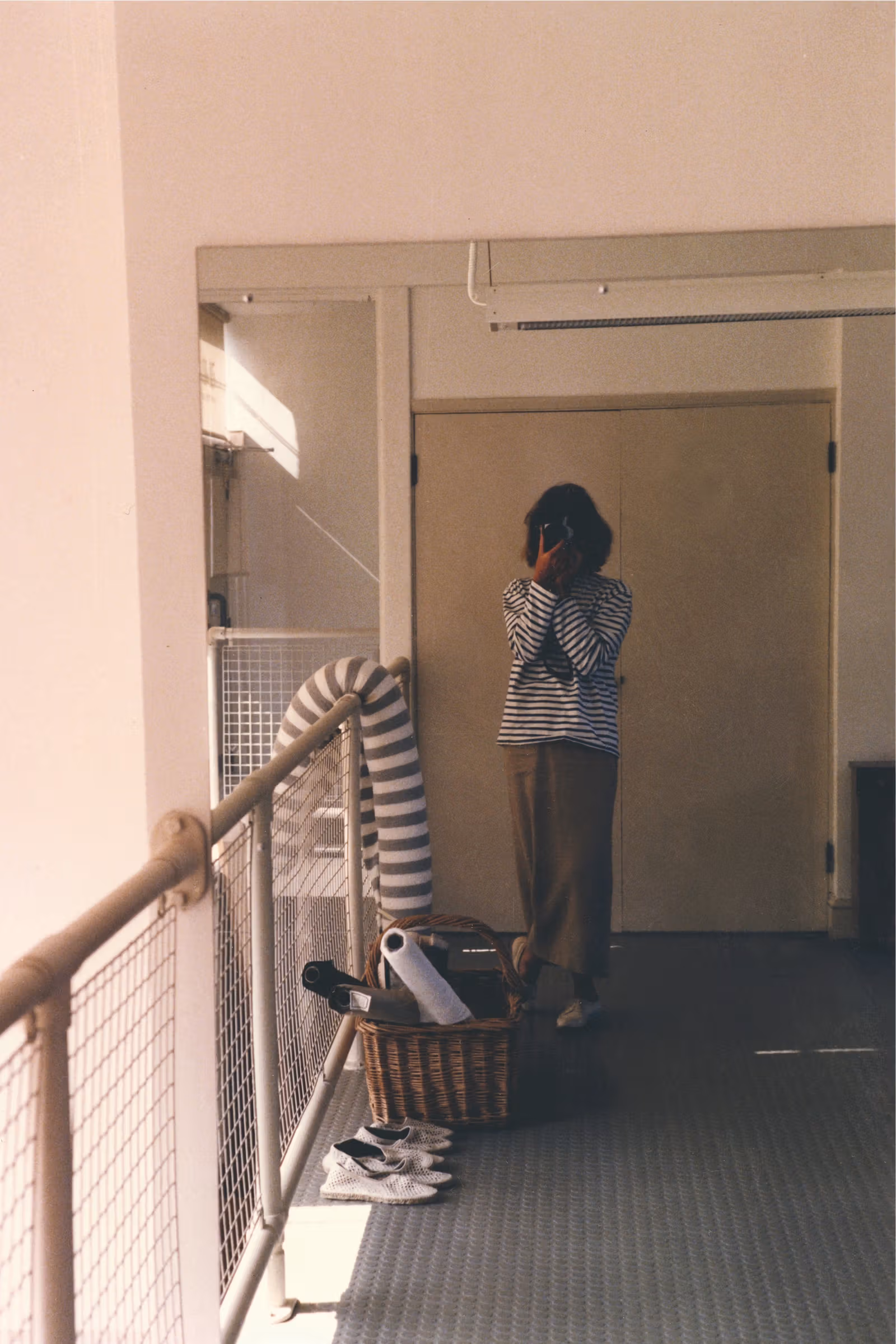 Margaret Howell self-image in her workroom
