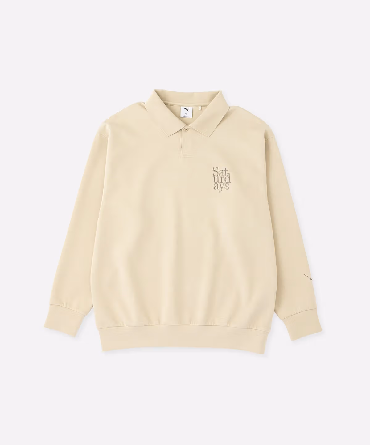 PUMA Saturdays NYC pale long-sleeve polo