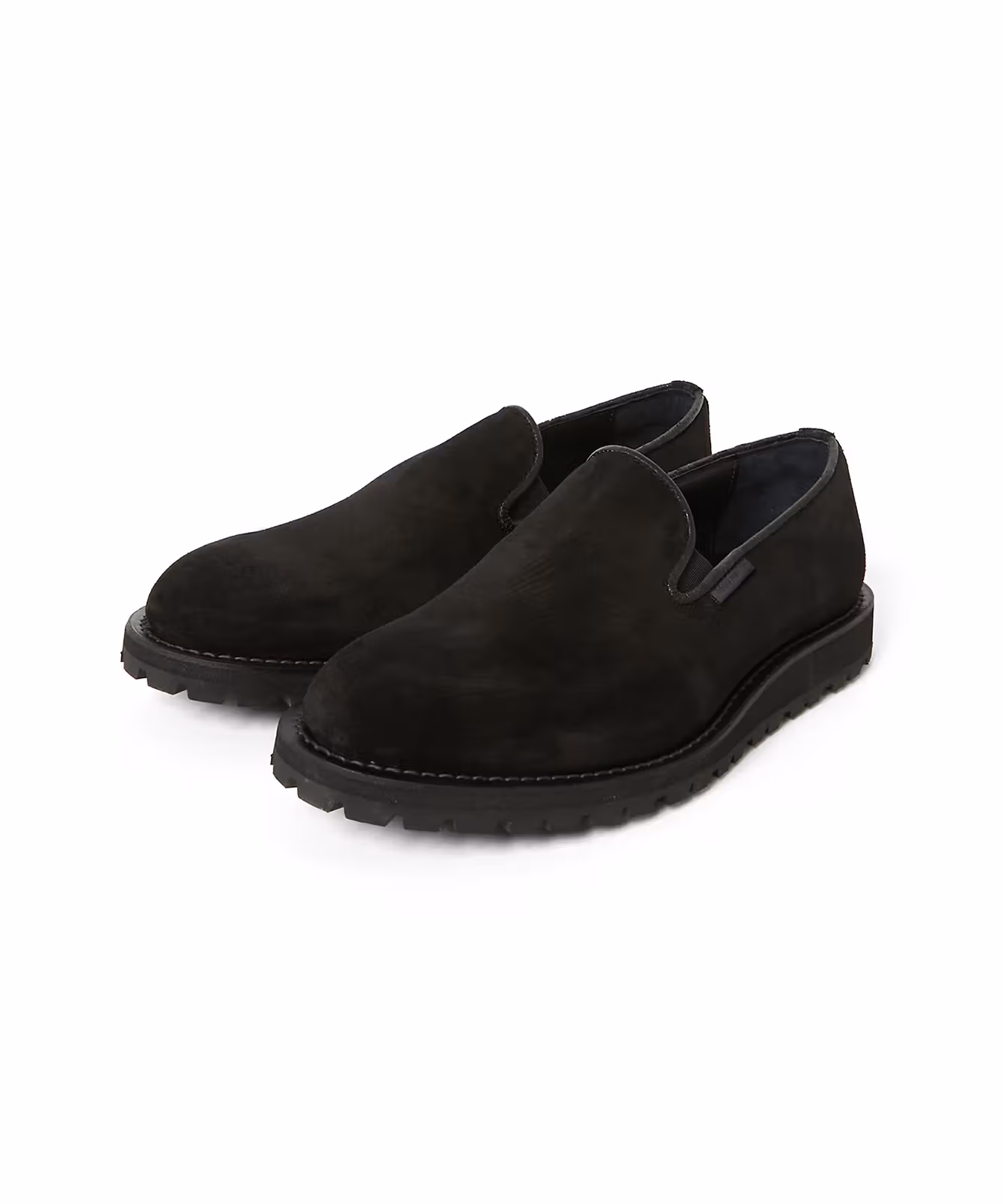 N.HOOLYWOOD COMPILE and Danner launch a black suede Slip On with a replaceable Vibram sole