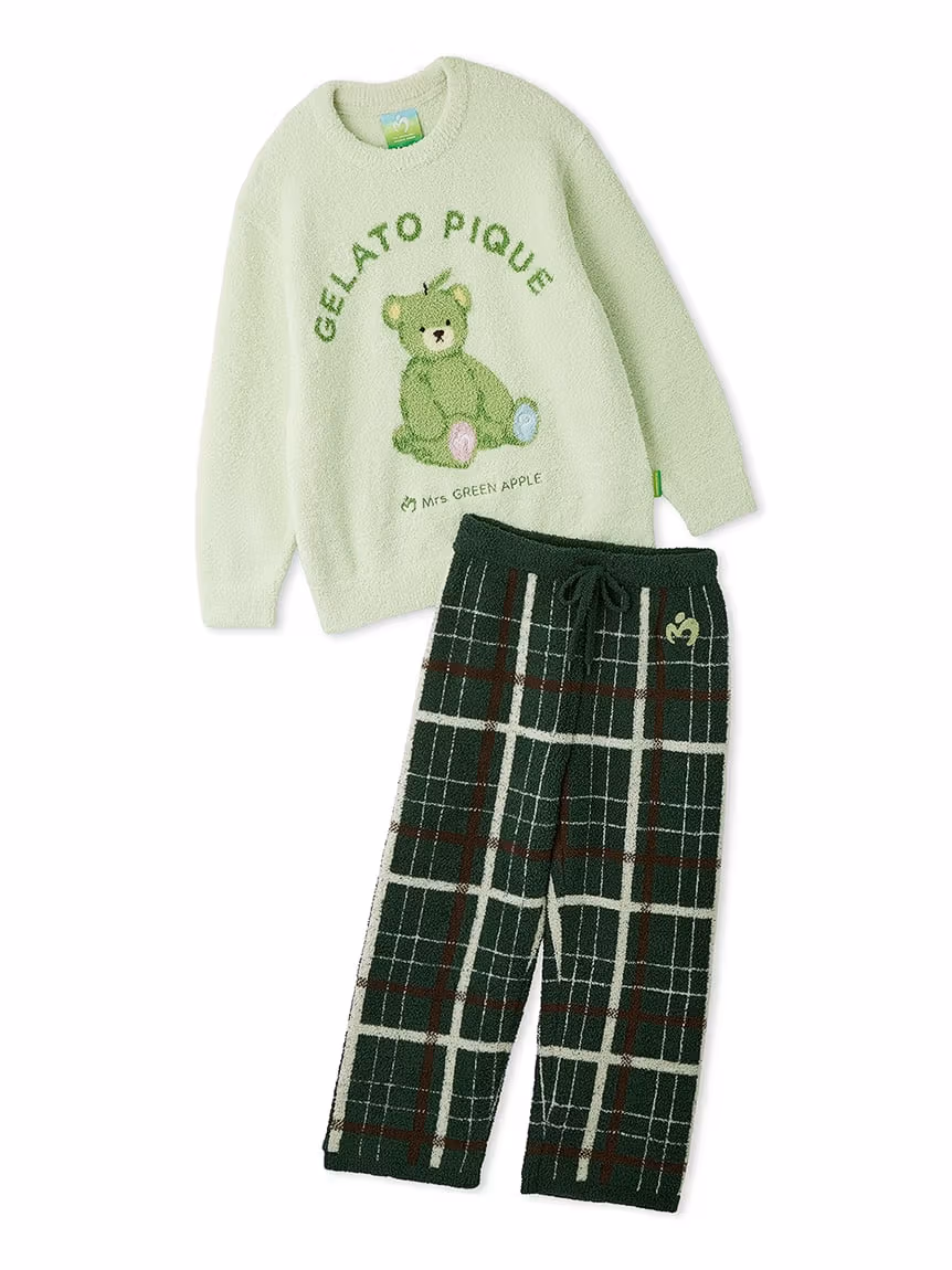 Green Guribear jacquard roomwear set