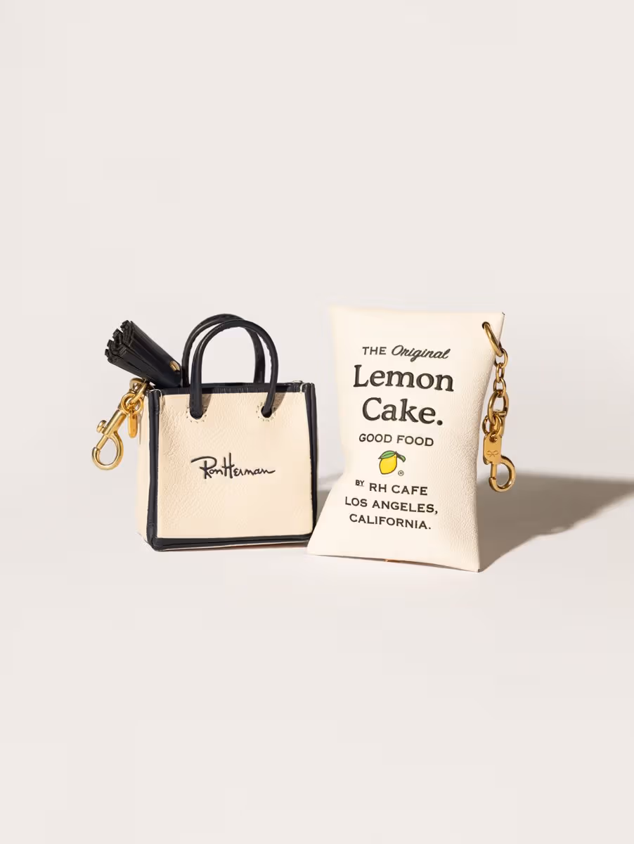Ron Herman Shopping Bag and Lemon Cake charms