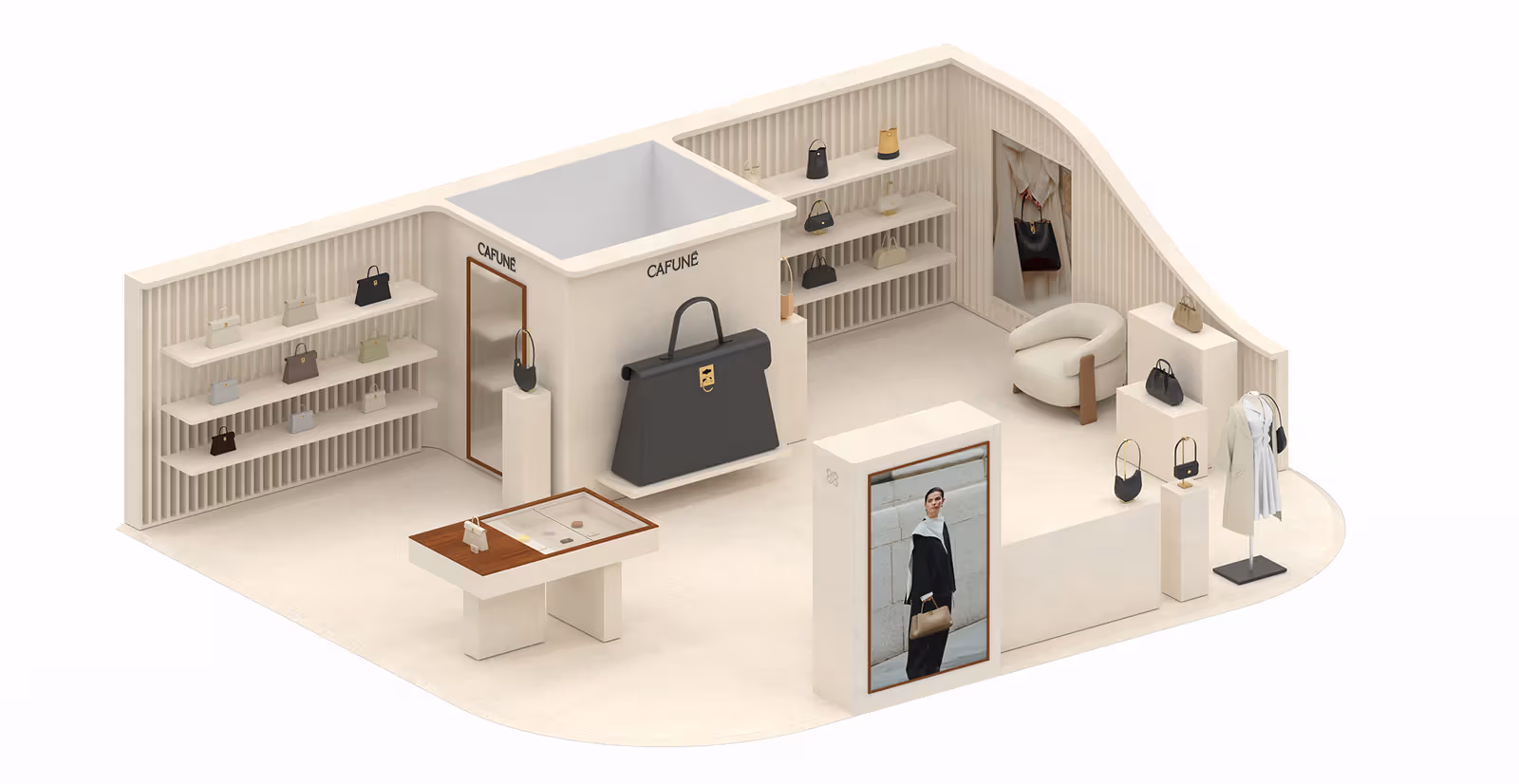 CAFUNÉ’s first Southeast Asian pop-up opens in Bangkok on October 29: a giant Stance model previews the centralwOrld space