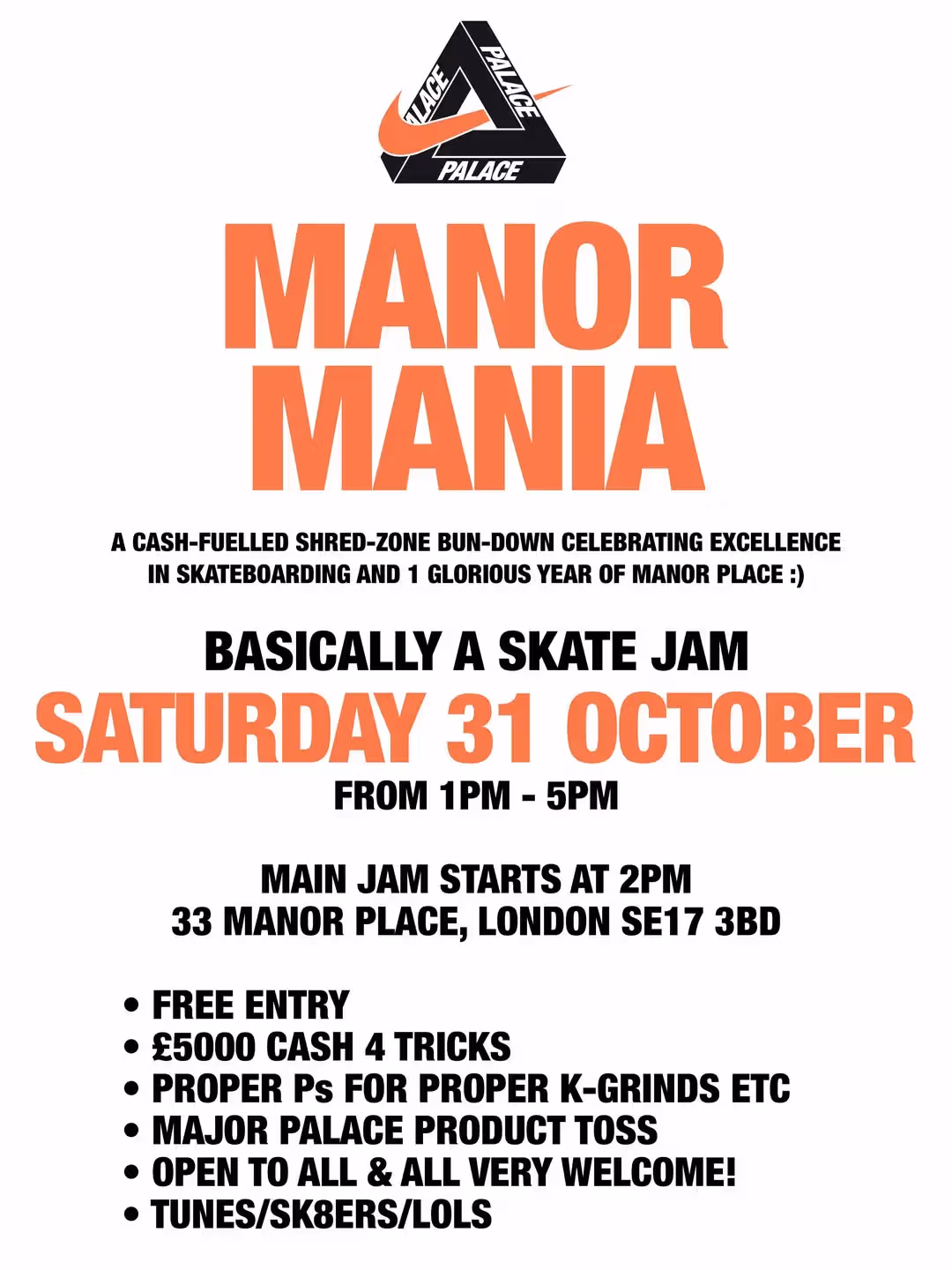 โปสเตอร์ข้อมูลทางการสเกตแจมครบรอบ MANOR MANIA