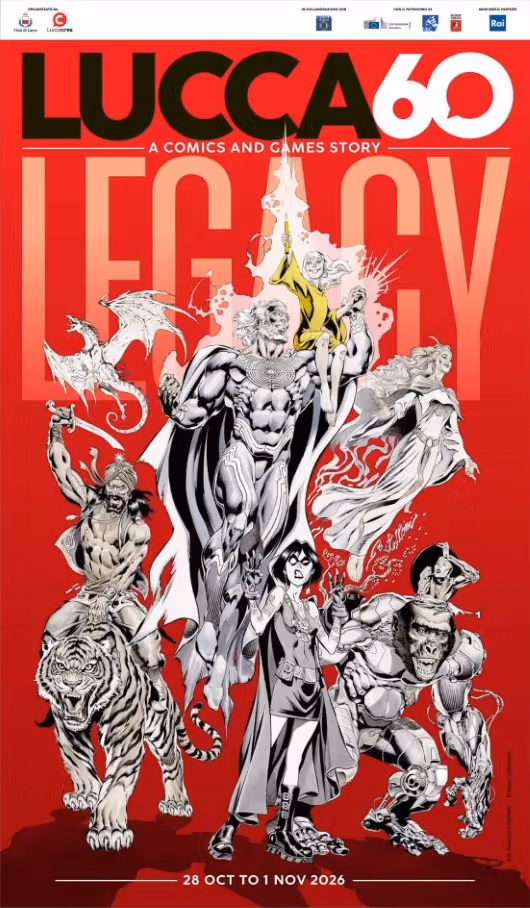 โปสเตอร์ LEGACY ทางการ Lucca60 ระบุวันที่ 28 ต.ค.–1 พ.ย. ไม่ใช่ภาพหน้างาน