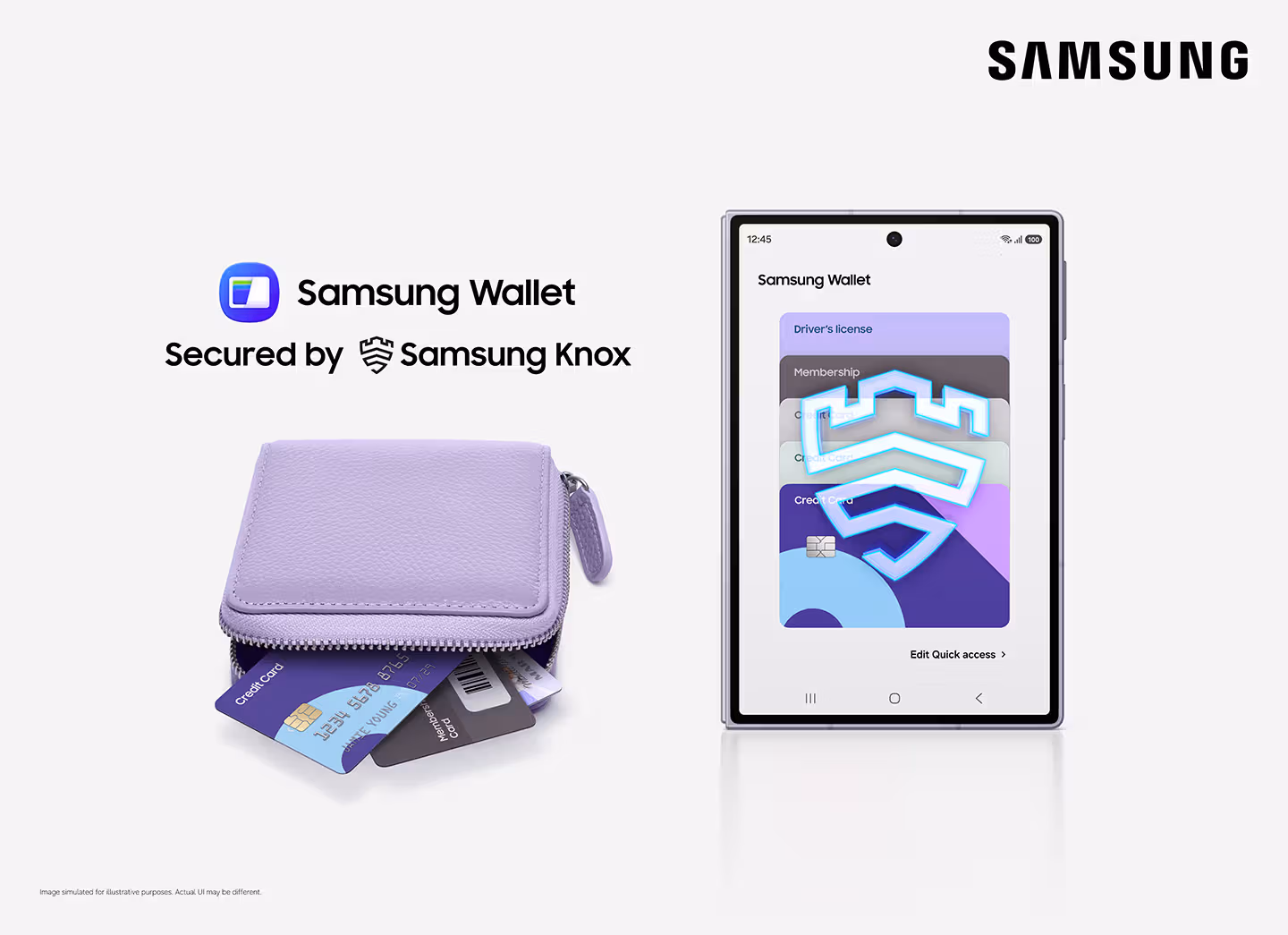 ภาพอธิบาย Wallet และ Knox ไอคอนเอกสารไม่ได้ยืนยันว่าฟังก์ชันทั้งหมดเปิดในไต้หวัน