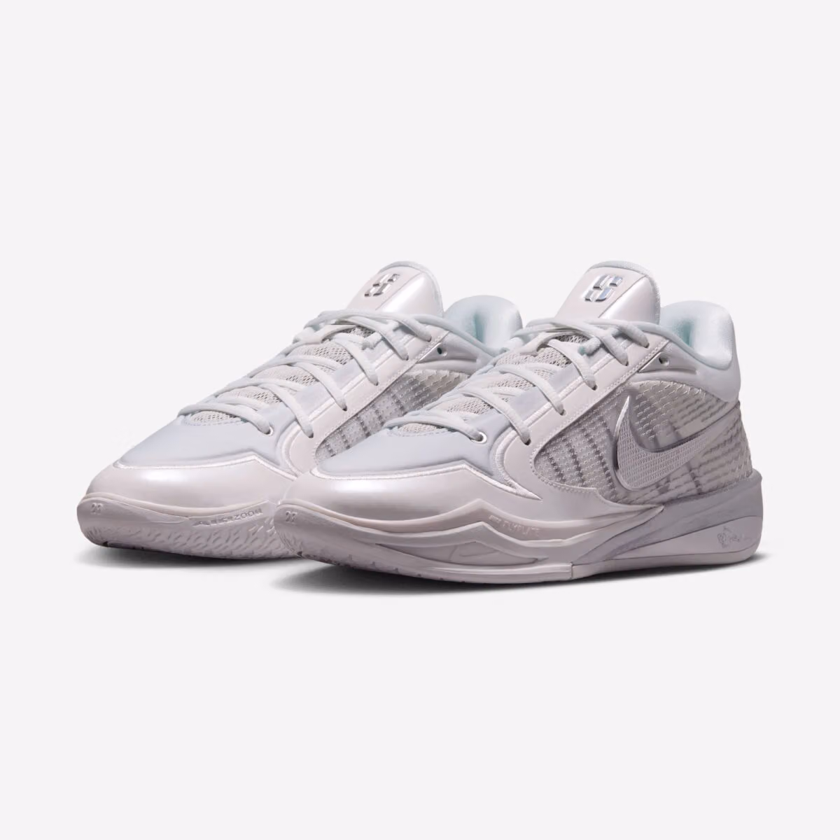 Nike Sabrina 4 'Light Work': An Exercise in Minimalist White-and-Silver Design