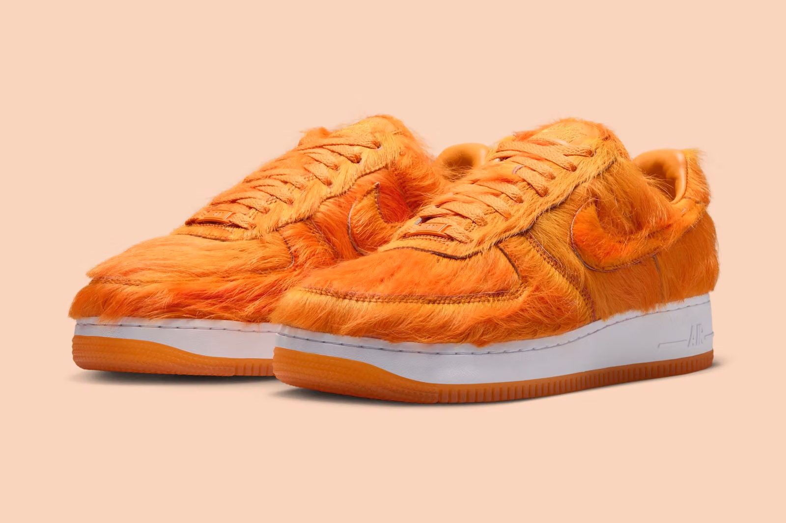 Air Force 1 Goes Fuzzy in Orange Pony Hair This August