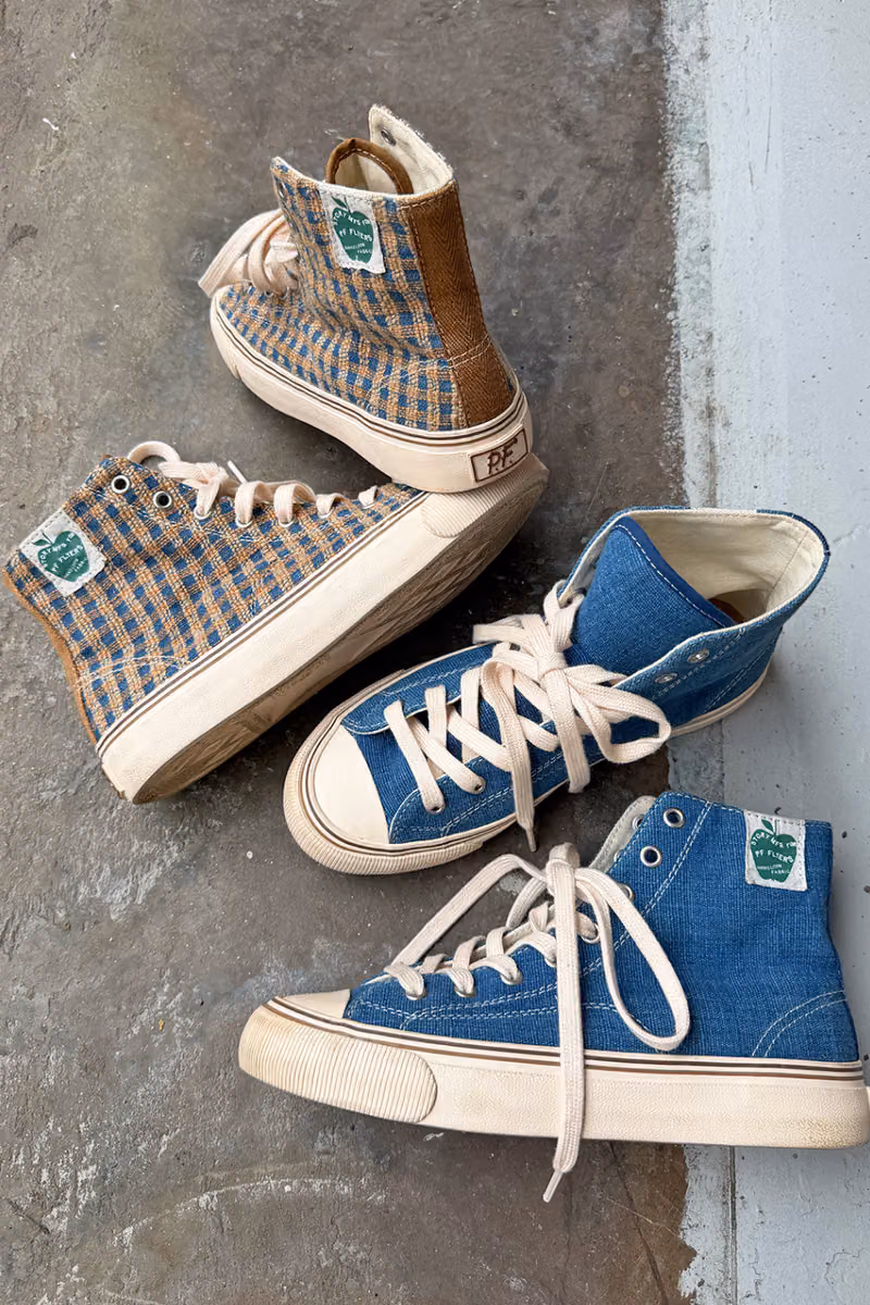 PF Flyers x Story mfg.: Thai Handwoven, Naturally Dyed Fabric Reworks the Classic High-Top